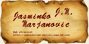 Jasminko Marjanović vizit kartica